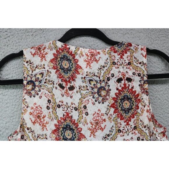 Knox Rose Floral Sheer Sleeveless Babydoll Top-Size Small - Picture 10 of 10